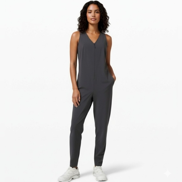 Lululemon Vindur Onesie lululemon LAB Graphite Grey Size 4. - Picture 3 of 16